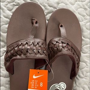 Nike Brown Flip Flops